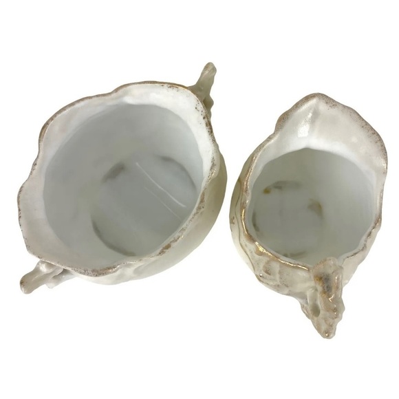 Antique Sugar Creamer Set Marked Germany Gold Trim Ornate - Picture 6 of 10